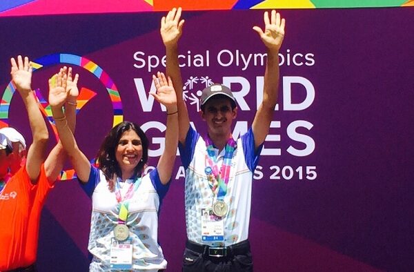 Gold medal at the World Special Olympics 2015 at Los Angeles on 31st July, 2015